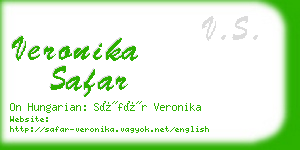 veronika safar business card